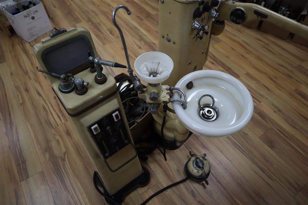 A Rathbone dental unit and accessories